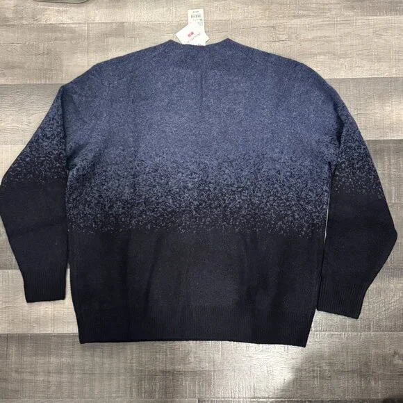 Anderson Uniqlo Souffle Yarn Blue Gradient Crew Neck Sweater XL